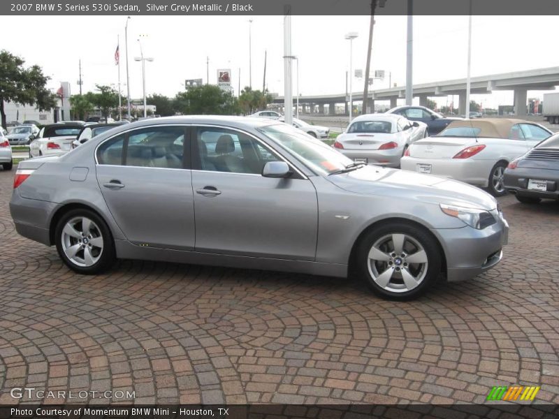 Silver Grey Metallic / Black 2007 BMW 5 Series 530i Sedan