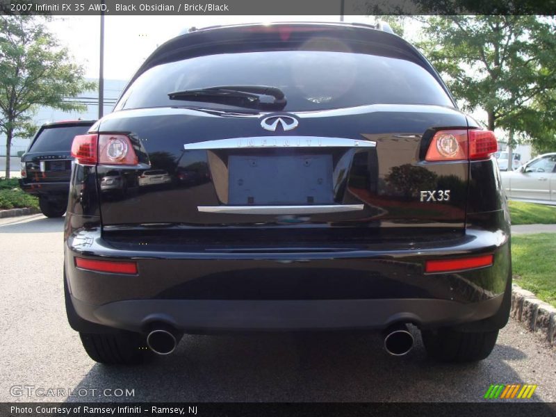 Black Obsidian / Brick/Black 2007 Infiniti FX 35 AWD