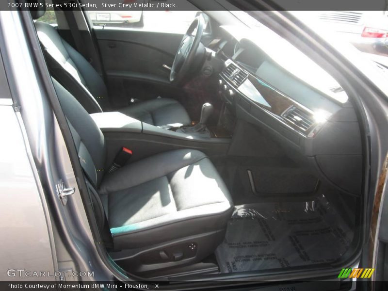 Silver Grey Metallic / Black 2007 BMW 5 Series 530i Sedan