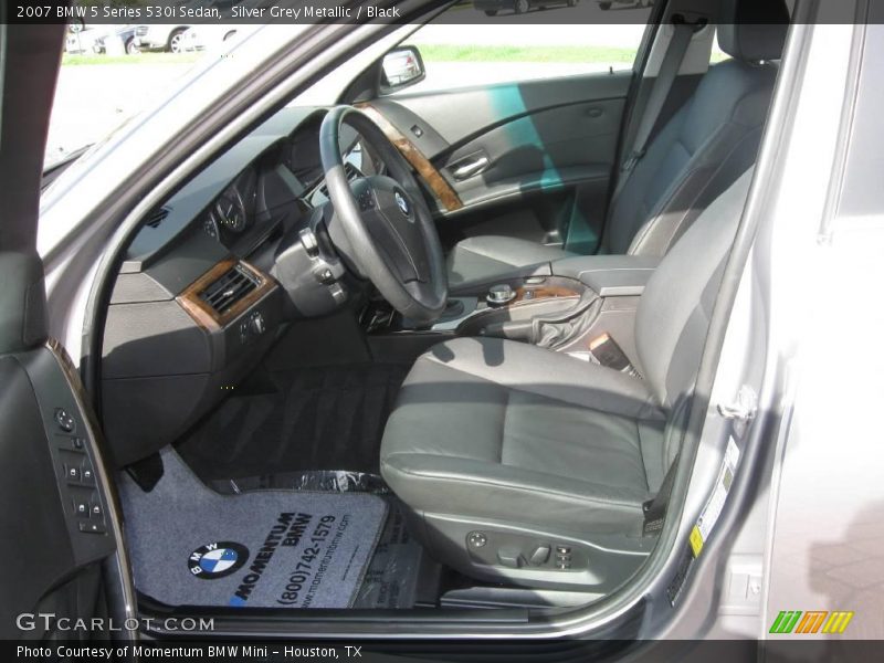 Silver Grey Metallic / Black 2007 BMW 5 Series 530i Sedan