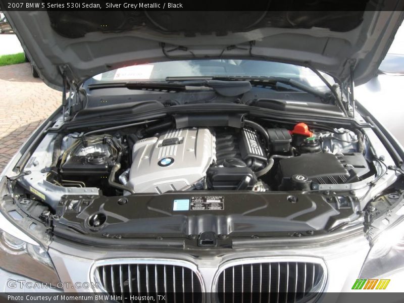 Silver Grey Metallic / Black 2007 BMW 5 Series 530i Sedan