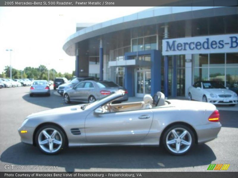 Pewter Metallic / Stone 2005 Mercedes-Benz SL 500 Roadster