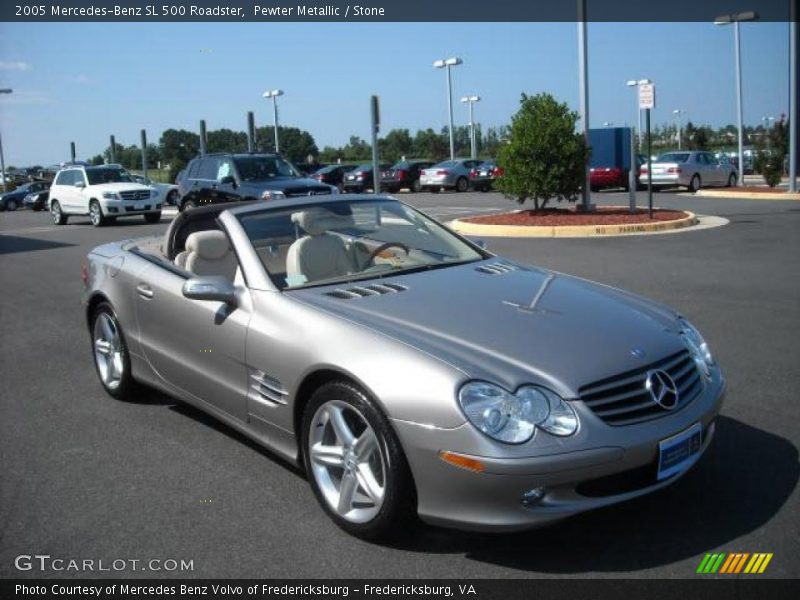 Pewter Metallic / Stone 2005 Mercedes-Benz SL 500 Roadster