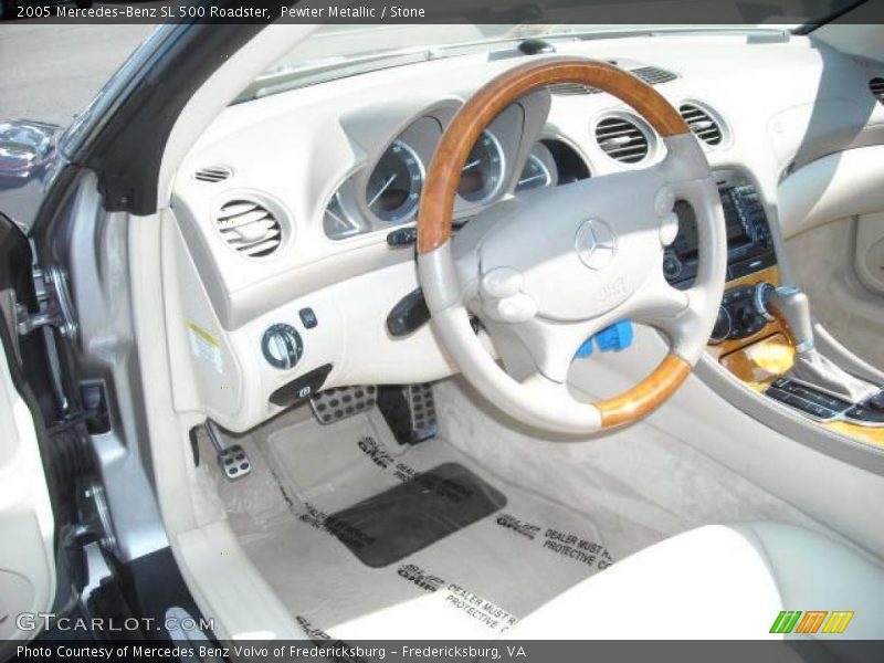 Pewter Metallic / Stone 2005 Mercedes-Benz SL 500 Roadster