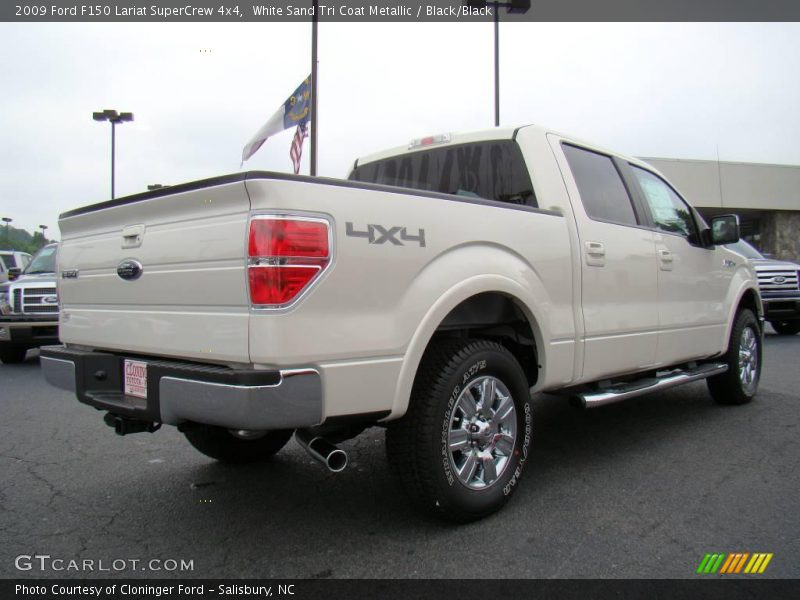 White Sand Tri Coat Metallic / Black/Black 2009 Ford F150 Lariat SuperCrew 4x4