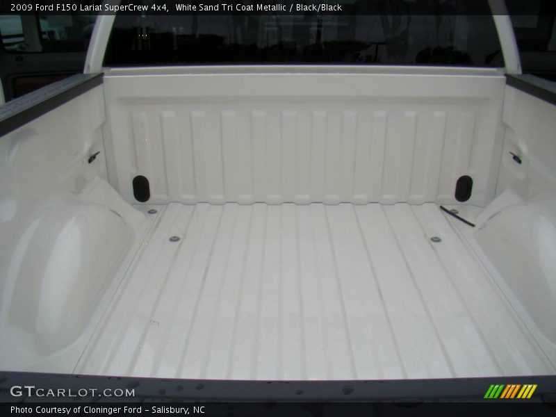 White Sand Tri Coat Metallic / Black/Black 2009 Ford F150 Lariat SuperCrew 4x4