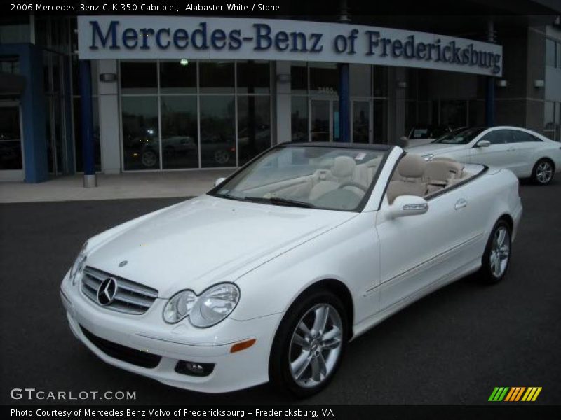Alabaster White / Stone 2006 Mercedes-Benz CLK 350 Cabriolet