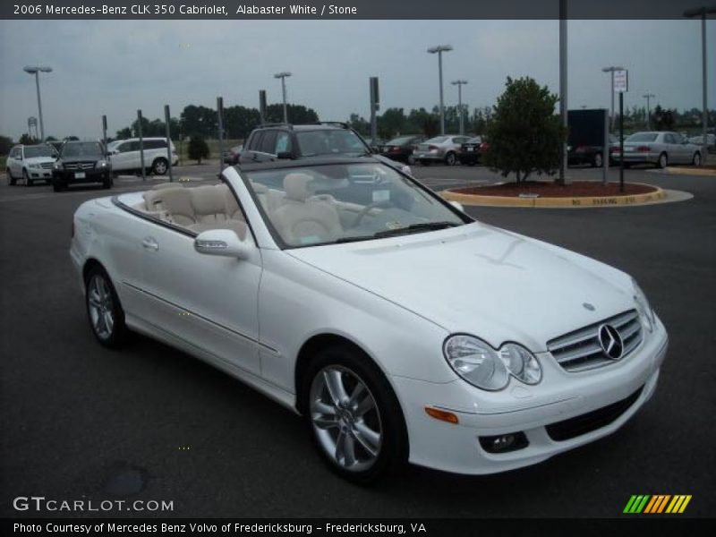 Alabaster White / Stone 2006 Mercedes-Benz CLK 350 Cabriolet