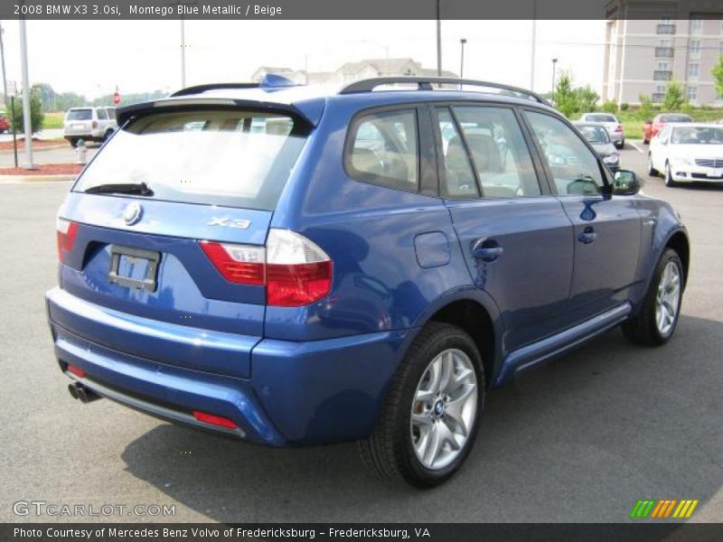 Montego Blue Metallic / Beige 2008 BMW X3 3.0si