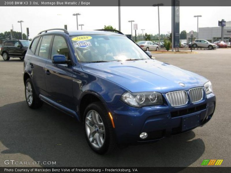 Montego Blue Metallic / Beige 2008 BMW X3 3.0si