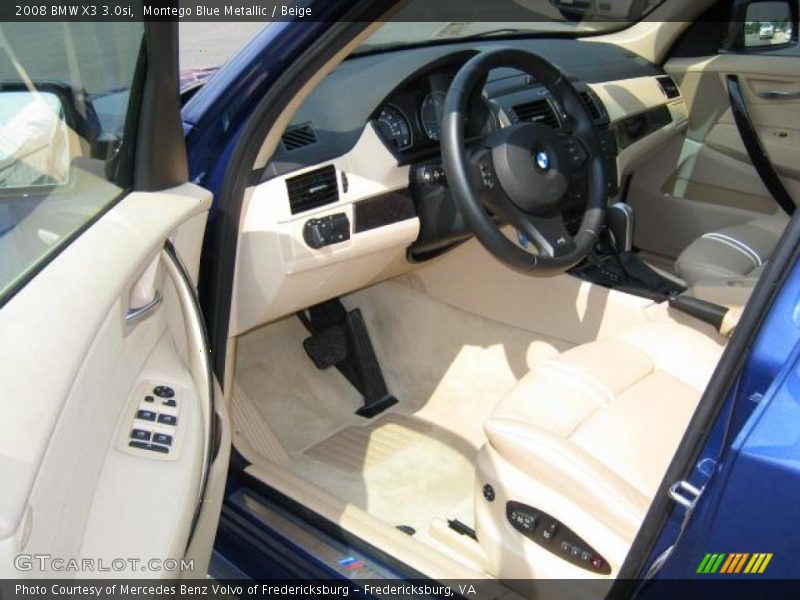 Montego Blue Metallic / Beige 2008 BMW X3 3.0si