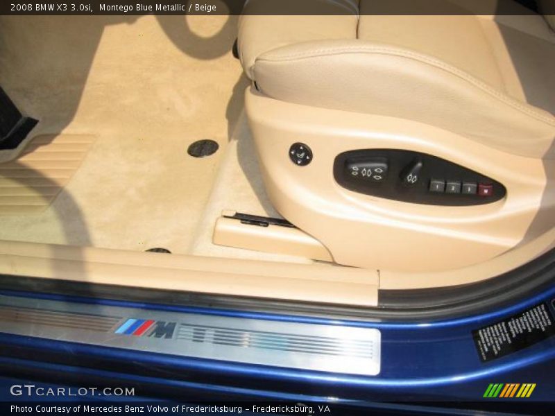 Montego Blue Metallic / Beige 2008 BMW X3 3.0si