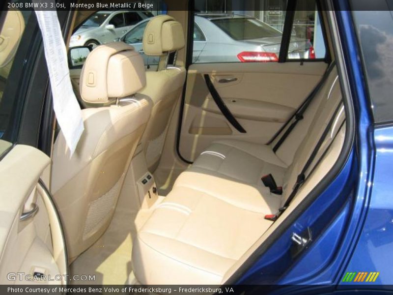 Montego Blue Metallic / Beige 2008 BMW X3 3.0si