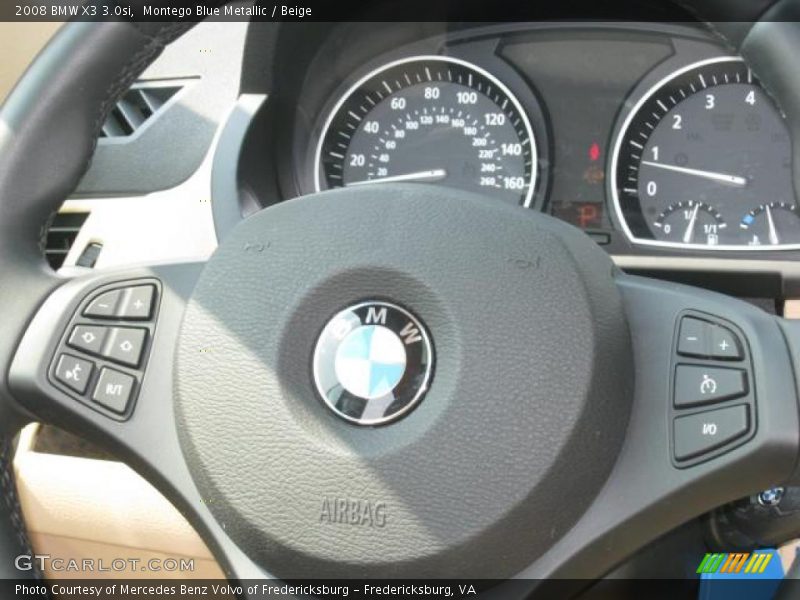 Montego Blue Metallic / Beige 2008 BMW X3 3.0si