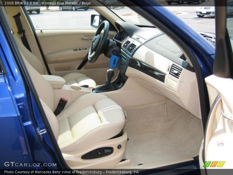 Montego Blue Metallic / Beige 2008 BMW X3 3.0si