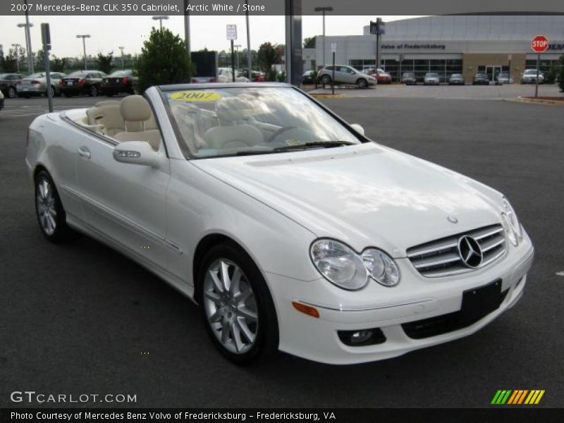 Arctic White / Stone 2007 Mercedes-Benz CLK 350 Cabriolet