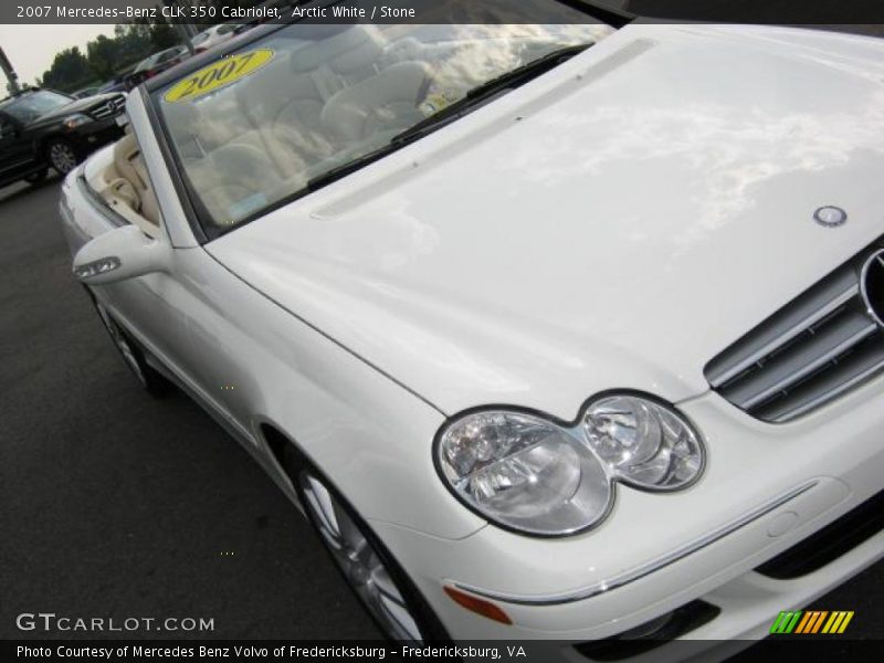 Arctic White / Stone 2007 Mercedes-Benz CLK 350 Cabriolet