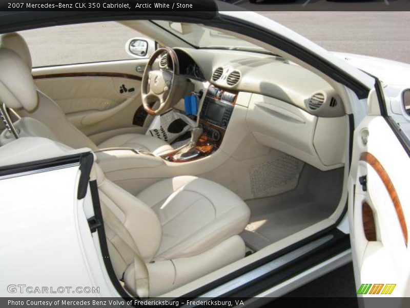 Arctic White / Stone 2007 Mercedes-Benz CLK 350 Cabriolet