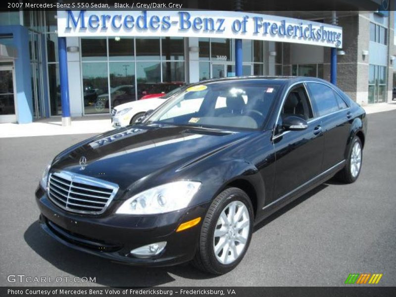 Black / Grey/Dark Grey 2007 Mercedes-Benz S 550 Sedan