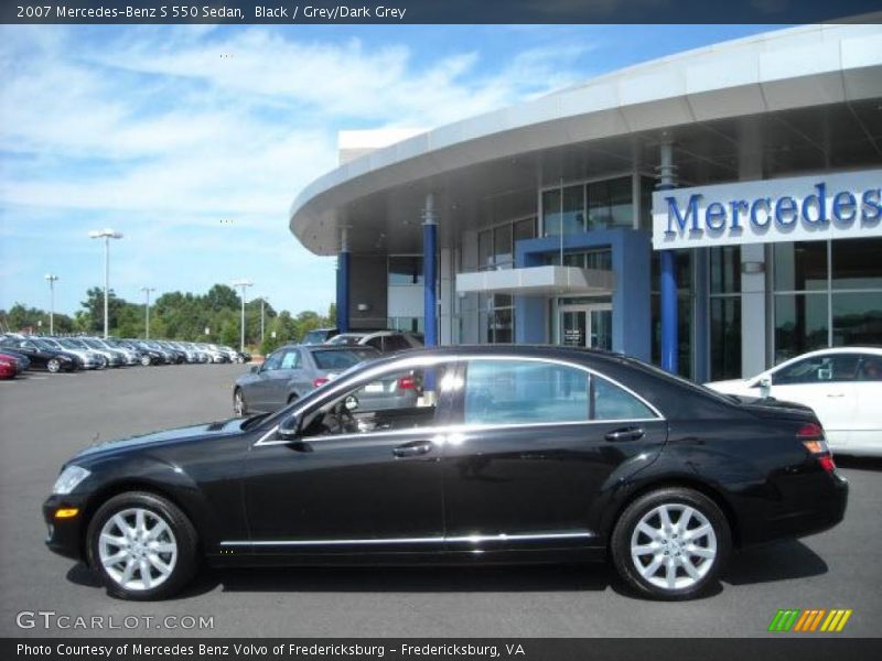 Black / Grey/Dark Grey 2007 Mercedes-Benz S 550 Sedan