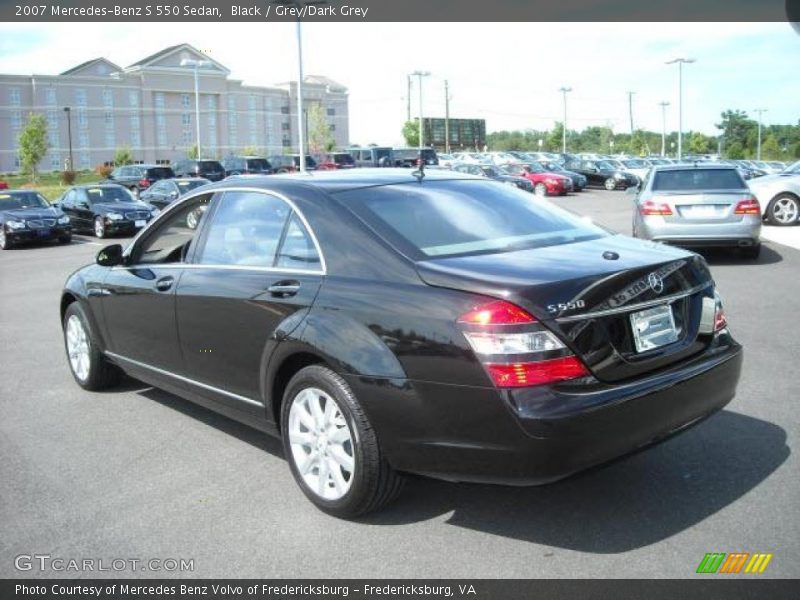 Black / Grey/Dark Grey 2007 Mercedes-Benz S 550 Sedan