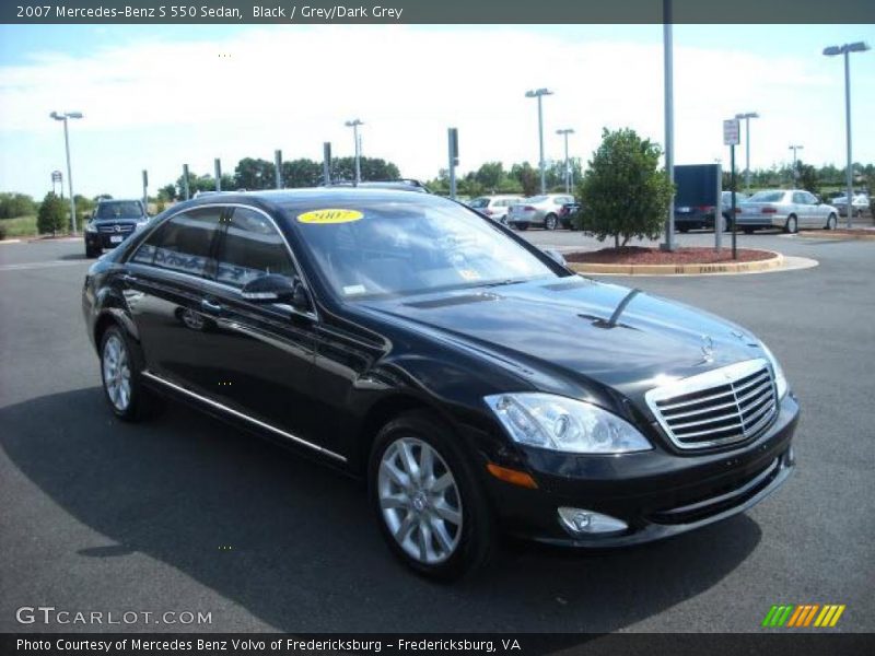 Black / Grey/Dark Grey 2007 Mercedes-Benz S 550 Sedan