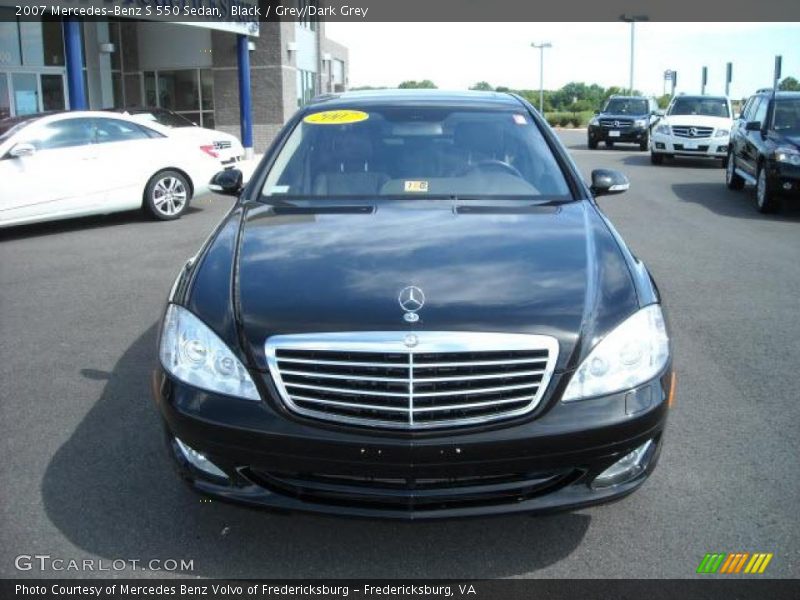 Black / Grey/Dark Grey 2007 Mercedes-Benz S 550 Sedan