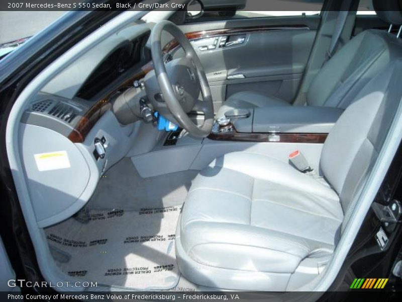 Black / Grey/Dark Grey 2007 Mercedes-Benz S 550 Sedan