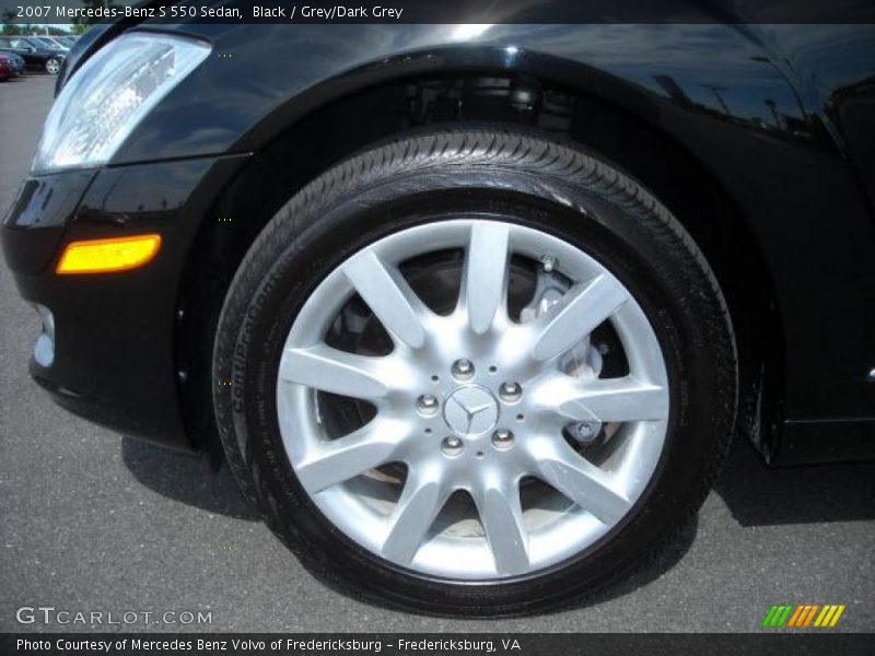Black / Grey/Dark Grey 2007 Mercedes-Benz S 550 Sedan