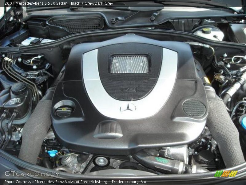 Black / Grey/Dark Grey 2007 Mercedes-Benz S 550 Sedan
