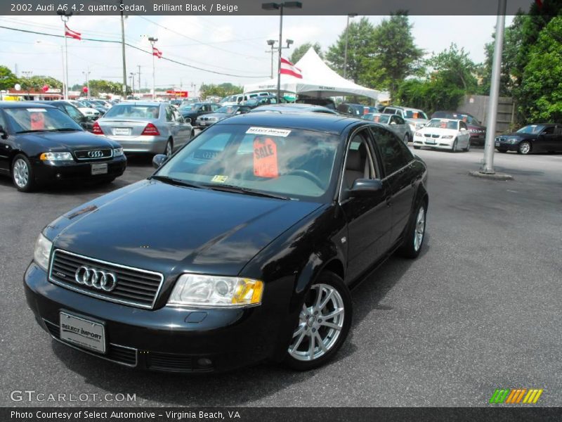 Brilliant Black / Beige 2002 Audi A6 4.2 quattro Sedan