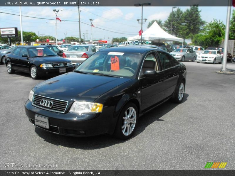 Brilliant Black / Beige 2002 Audi A6 4.2 quattro Sedan