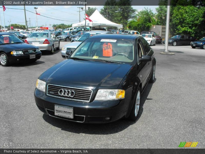 Brilliant Black / Beige 2002 Audi A6 4.2 quattro Sedan