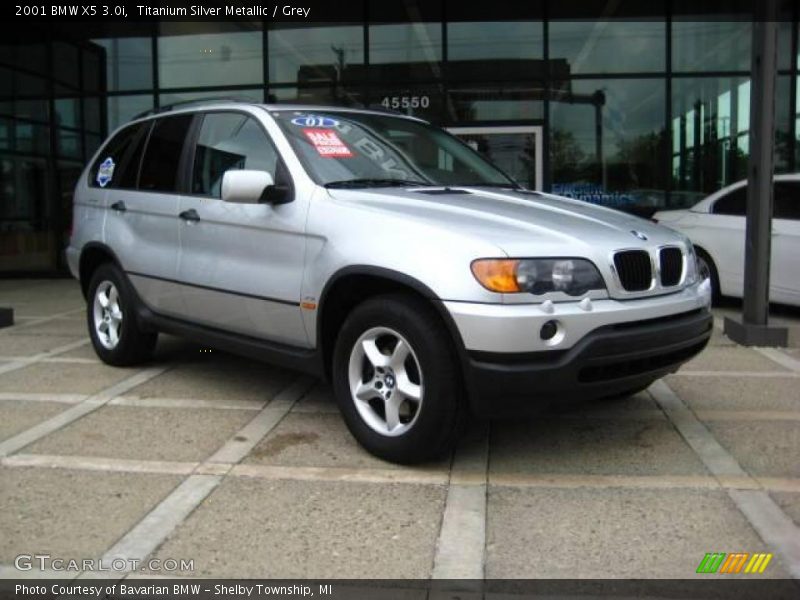 Titanium Silver Metallic / Grey 2001 BMW X5 3.0i