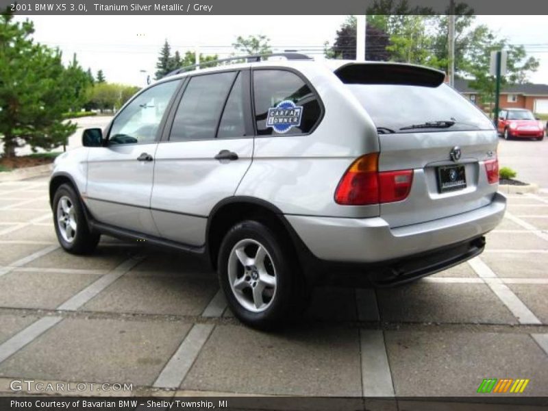 Titanium Silver Metallic / Grey 2001 BMW X5 3.0i