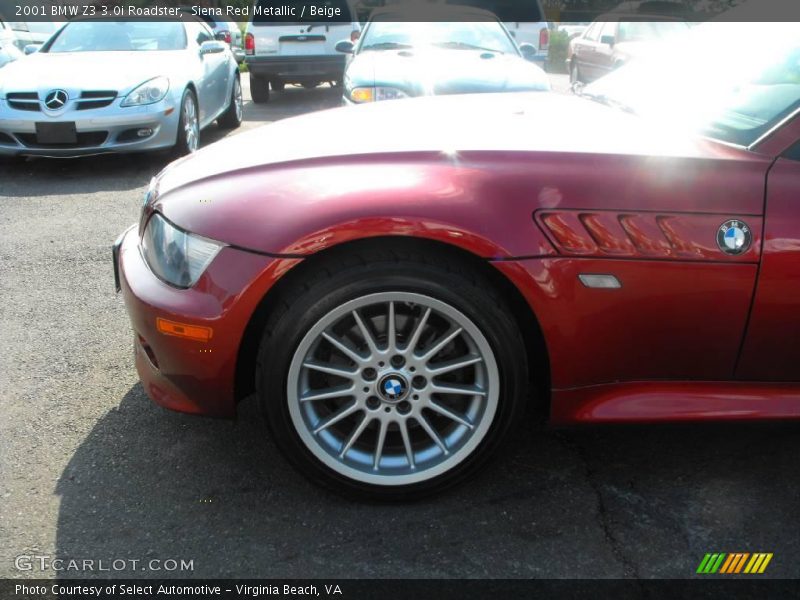 Siena Red Metallic / Beige 2001 BMW Z3 3.0i Roadster