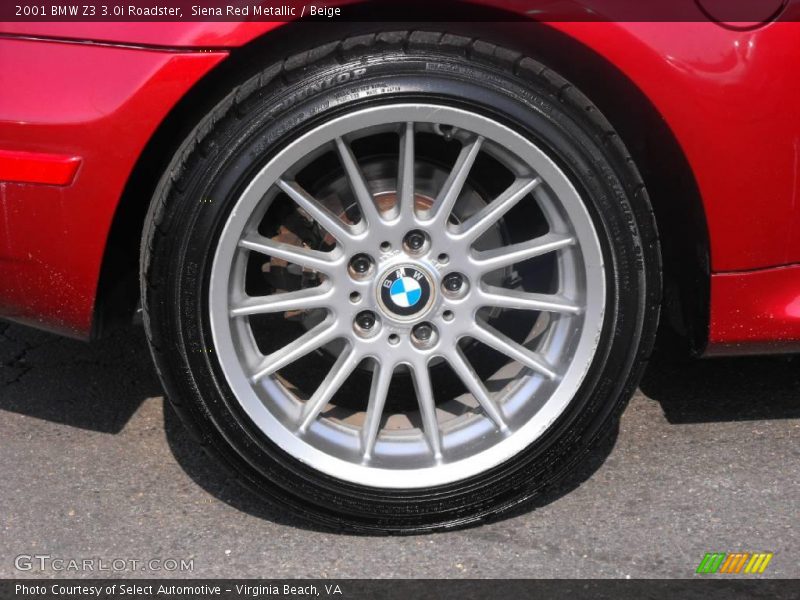 Siena Red Metallic / Beige 2001 BMW Z3 3.0i Roadster