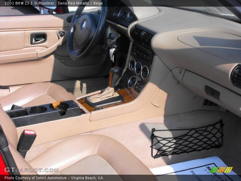 Siena Red Metallic / Beige 2001 BMW Z3 3.0i Roadster