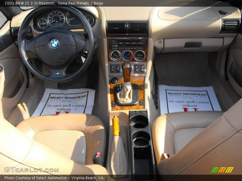 Siena Red Metallic / Beige 2001 BMW Z3 3.0i Roadster
