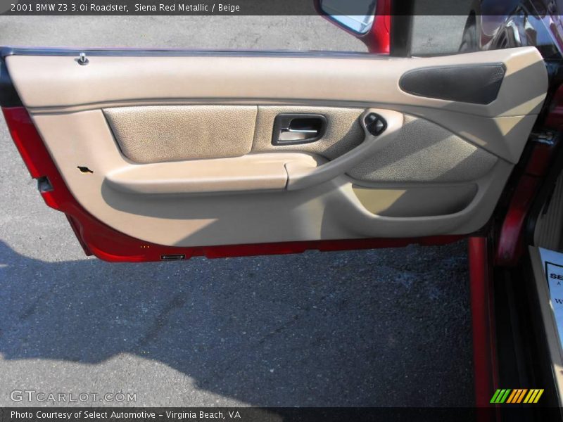 Siena Red Metallic / Beige 2001 BMW Z3 3.0i Roadster