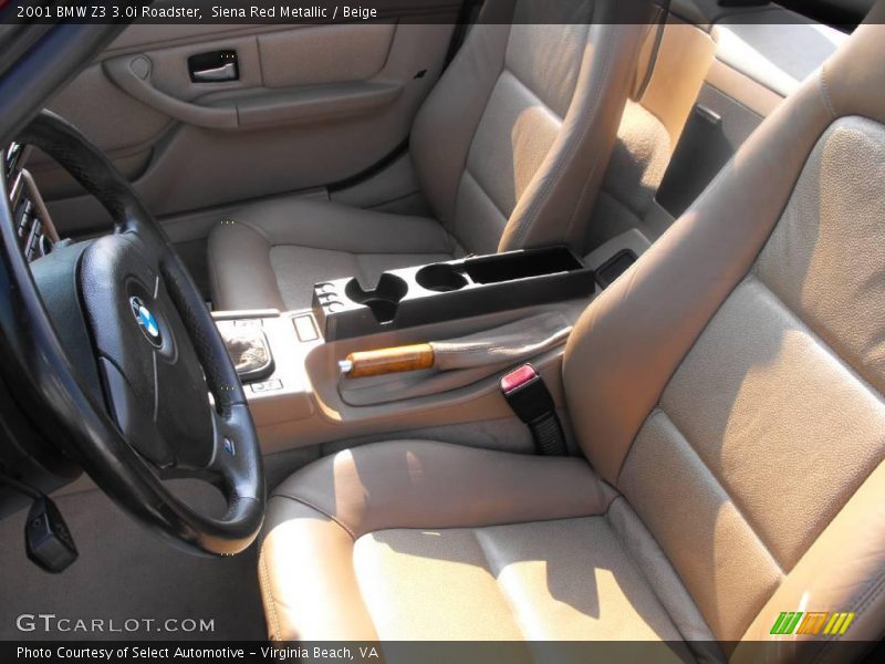Siena Red Metallic / Beige 2001 BMW Z3 3.0i Roadster