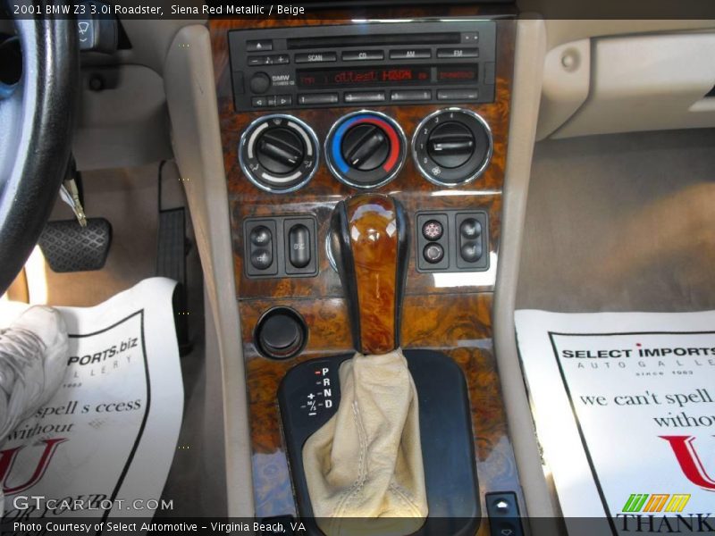 Siena Red Metallic / Beige 2001 BMW Z3 3.0i Roadster