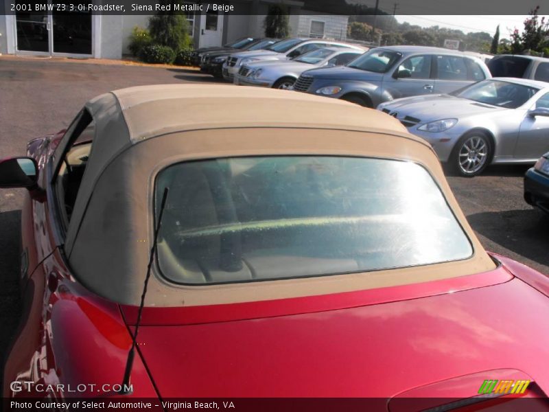 Siena Red Metallic / Beige 2001 BMW Z3 3.0i Roadster