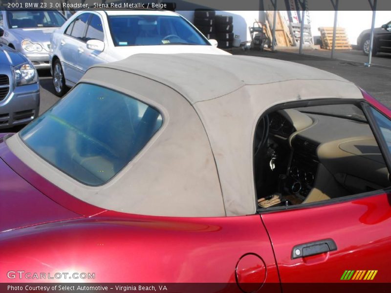 Siena Red Metallic / Beige 2001 BMW Z3 3.0i Roadster