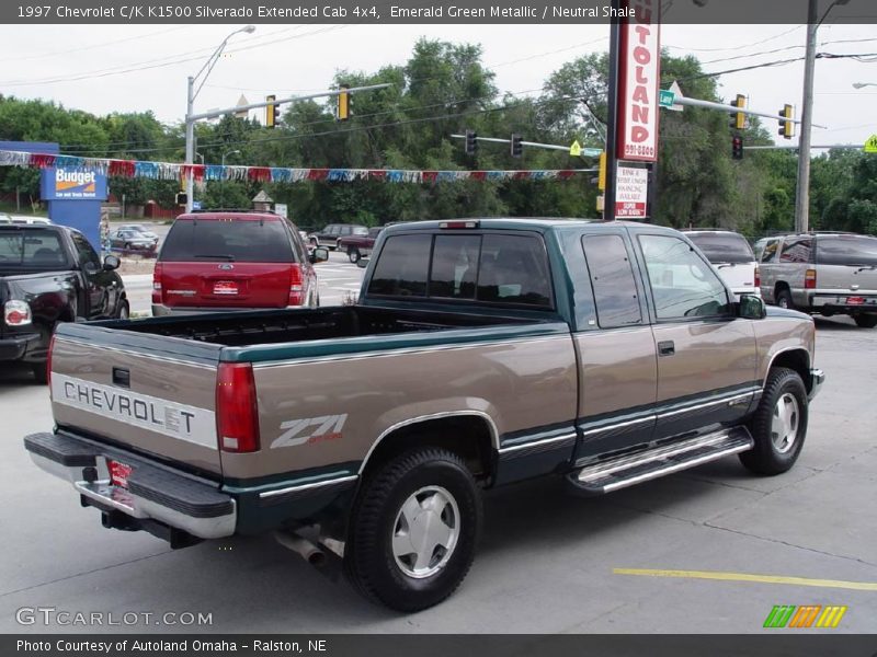 Emerald Green Metallic / Neutral Shale 1997 Chevrolet C/K K1500 Silverado Extended Cab 4x4