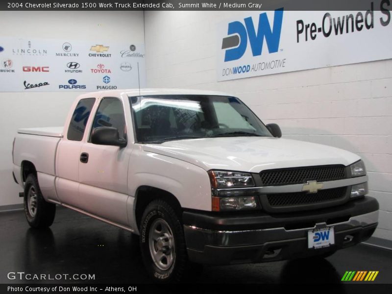 Summit White / Medium Gray 2004 Chevrolet Silverado 1500 Work Truck Extended Cab