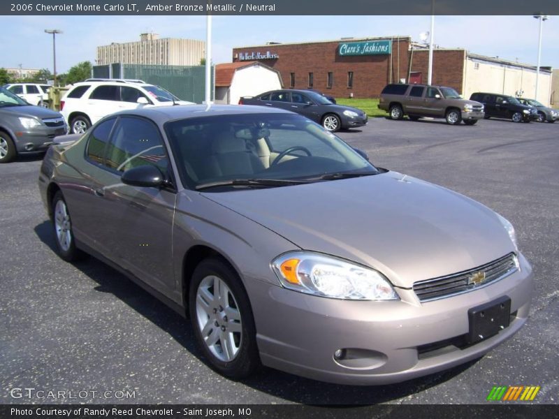 Amber Bronze Metallic / Neutral 2006 Chevrolet Monte Carlo LT