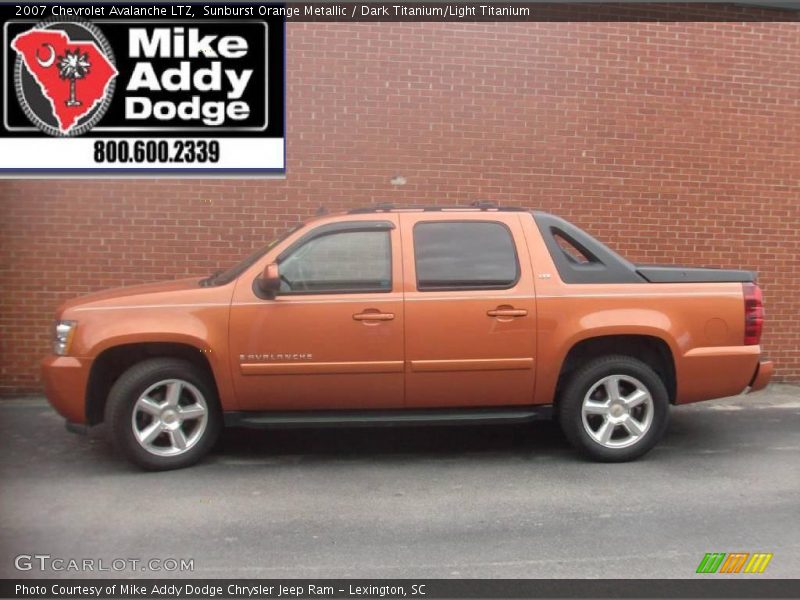 Sunburst Orange Metallic / Dark Titanium/Light Titanium 2007 Chevrolet Avalanche LTZ