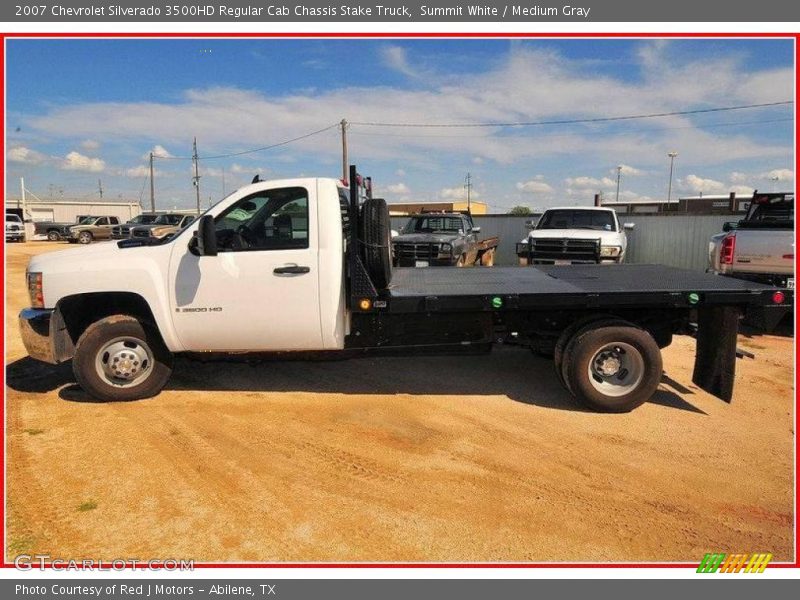 Summit White / Medium Gray 2007 Chevrolet Silverado 3500HD Regular Cab Chassis Stake Truck