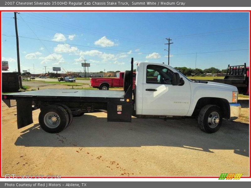 Summit White / Medium Gray 2007 Chevrolet Silverado 3500HD Regular Cab Chassis Stake Truck